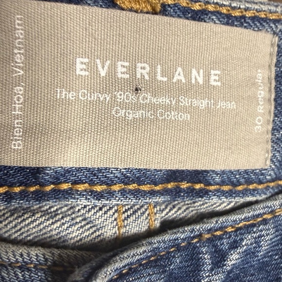 Everlane The Curvy 90s Cheeky Straight Jeans Size 30 Button Fly High Rise - Picture 9 of 9